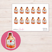 DDZ-14171 planner sticker sheet with enlarged sticker detail