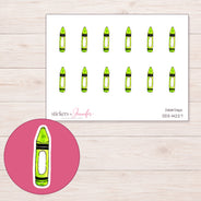 DDZ-14227 planner sticker sheet with enlarged sticker detail