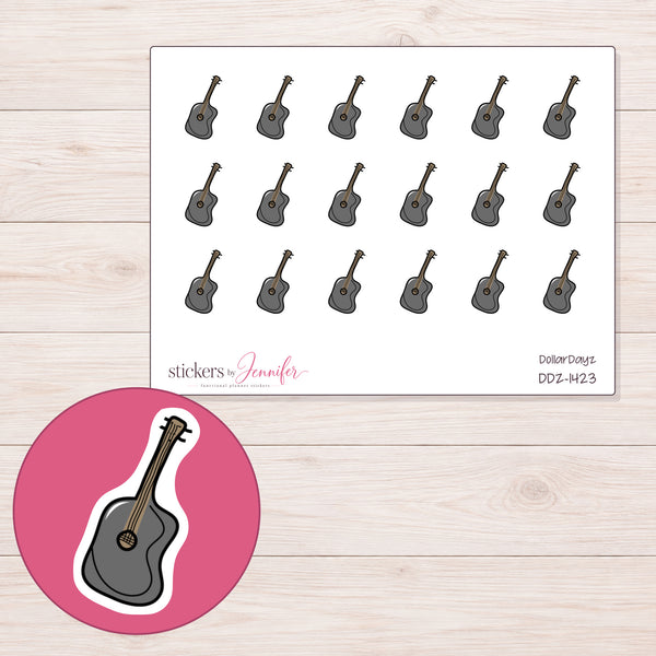 DDZ-1423 planner sticker sheet with enlarged sticker detail