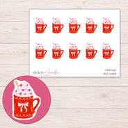 DDZ-14263 planner sticker sheet with enlarged sticker detail