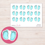 DDZ-14322 planner sticker sheet with enlarged sticker detail