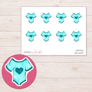 DDZ-14337 planner sticker sheet with enlarged sticker detail