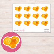 DDZ-14360 planner sticker sheet with enlarged sticker detail