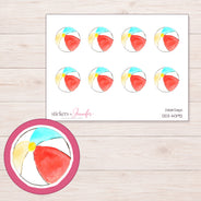 DDZ-14392 planner sticker sheet with enlarged sticker detail