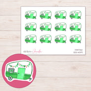DDZ-14397 planner sticker sheet with enlarged sticker detail
