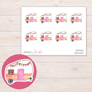 DDZ-14407 planner sticker sheet with enlarged sticker detail