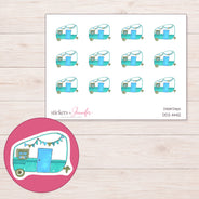 DDZ-14412 planner sticker sheet with enlarged sticker detail