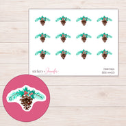 DDZ-14423 planner sticker sheet with enlarged sticker detail