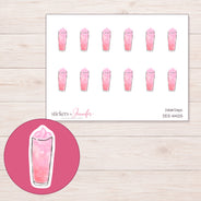DDZ-14425 planner sticker sheet with enlarged sticker detail