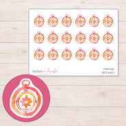 DDZ-14427 planner sticker sheet with enlarged sticker detail