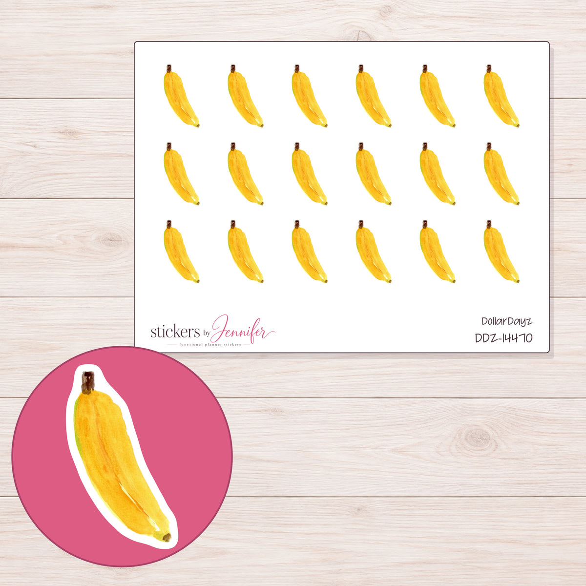DDZ-14470 planner sticker sheet with enlarged sticker detail