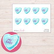 DDZ-14483 planner sticker sheet with enlarged sticker detail