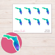 DDZ-14537 planner sticker sheet with enlarged sticker detail