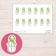 DDZ-14562 planner sticker sheet with enlarged sticker detail