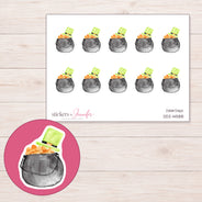 DDZ-14588 planner sticker sheet with enlarged sticker detail