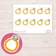 DDZ-14617 planner sticker sheet with enlarged sticker detail