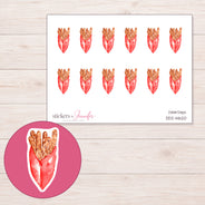 DDZ-14620 planner sticker sheet with enlarged sticker detail