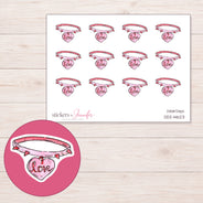 DDZ-14623 planner sticker sheet with enlarged sticker detail