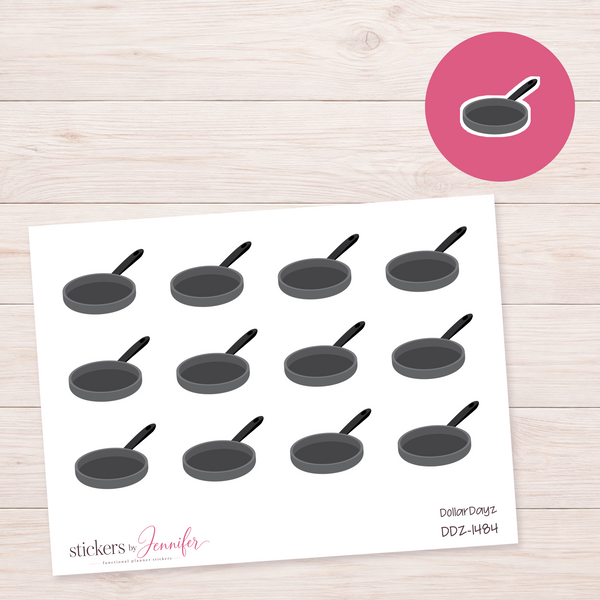 Frying Pan Planner Stickers | DDZ-1484