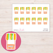 DDZ-14855 planner sticker sheet with enlarged sticker detail