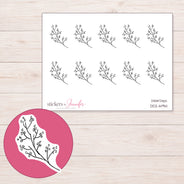 DDZ-14941 planner sticker sheet with enlarged sticker detail