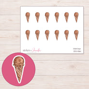 DDZ-15161 planner sticker sheet with enlarged sticker detail
