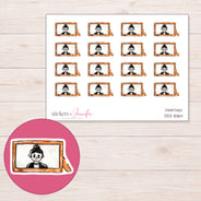 DDZ-15164 planner sticker sheet with enlarged sticker detail