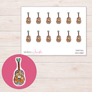 DDZ-15180 planner sticker sheet with enlarged sticker detail