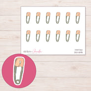 DDZ-15195 planner sticker sheet with enlarged sticker detail
