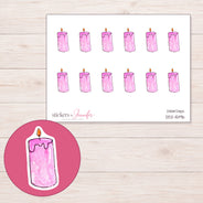 DDZ-15196 planner sticker sheet with enlarged sticker detail