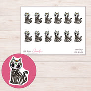 DDZ-15204 planner sticker sheet with enlarged sticker detail