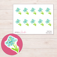 DDZ-15222 planner sticker sheet with enlarged sticker detail