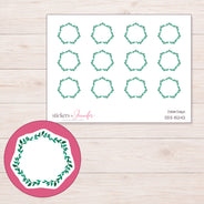 DDZ-15242 planner sticker sheet with enlarged sticker detail