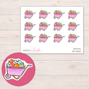 DDZ-15260 planner sticker sheet with enlarged sticker detail