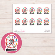 DDZ-15267 planner sticker sheet with enlarged sticker detail