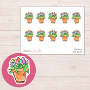 DDZ-15272 planner sticker sheet with enlarged sticker detail