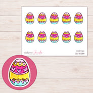 DDZ-15288 planner sticker sheet with enlarged sticker detail
