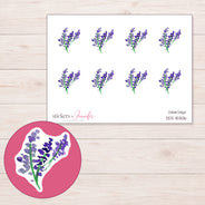 DDZ-15306 planner sticker sheet with enlarged sticker detail