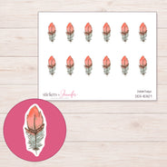DDZ-15307 planner sticker sheet with enlarged sticker detail