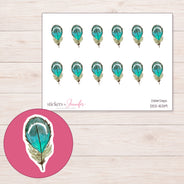 DDZ-15319 planner sticker sheet with enlarged sticker detail