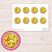 DDZ-15352 planner sticker sheet with enlarged sticker detail