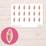 DDZ-15361 planner sticker sheet with enlarged sticker detail
