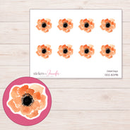 DDZ-15398 planner sticker sheet with enlarged sticker detail