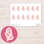 DDZ-15406 planner sticker sheet with enlarged sticker detail