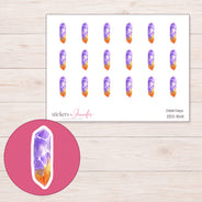 DDZ-15411 planner sticker sheet with enlarged sticker detail