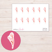 DDZ-15414 planner sticker sheet with enlarged sticker detail