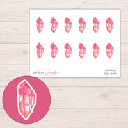 DDZ-15419 planner sticker sheet with enlarged sticker detail
