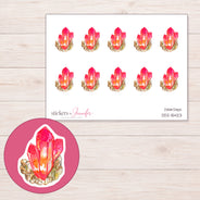 DDZ-15423 planner sticker sheet with enlarged sticker detail