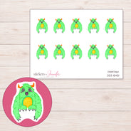 DDZ-15451 planner sticker sheet with enlarged sticker detail