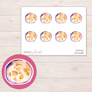 DDZ-15485 planner sticker sheet with enlarged sticker detail